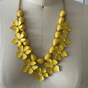 JCrew Double Strand Resin Flower Necklace